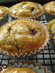 Maple Blueberry Pancake Muffins (dairy-free, whole wheat) | FoodieGoesHealthy