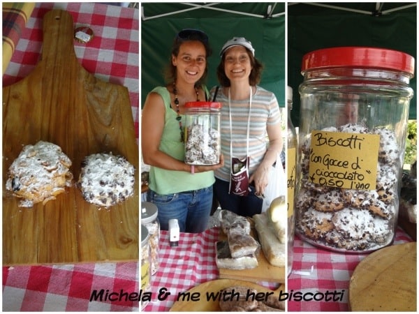 A collage with three photos: cookies, two women posing with a cookie jar, and a cookie jar. 