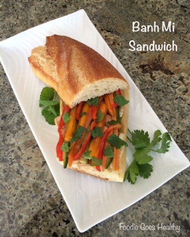 Banh Mi Sandwich from The Great Pepper Cookbook | FoodieGoesHealthy.com