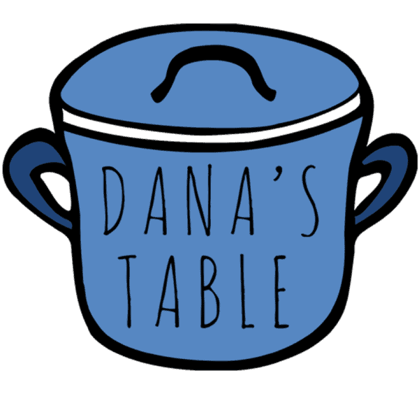 Dana's table small logo with a soup pot