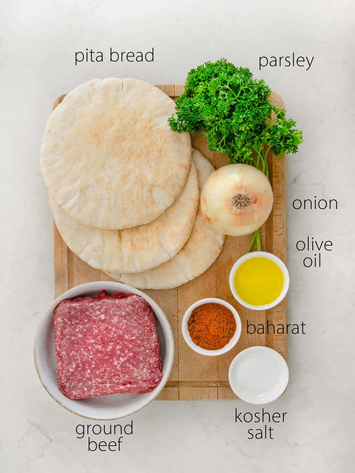 Ingredients needed to make areyas.